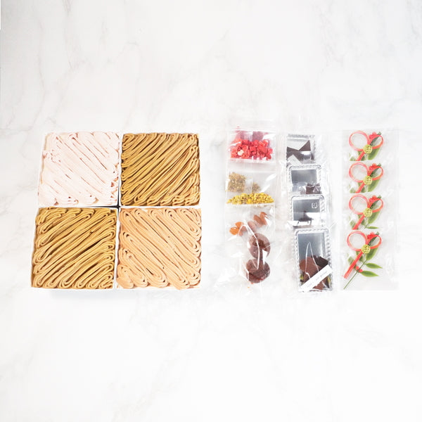 shirokane sweet TOKYO スクエアスイーツモンブランおせち 4種モンブランアソート
(山江栗、和栗、ショコラ、べりー)