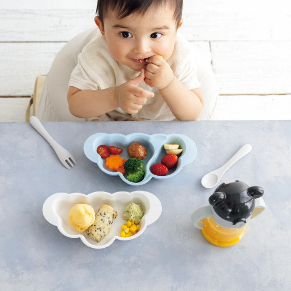 【ギフトカード】10 mois(ディモワ)マママンマ プレートセット＆マグ ブルー