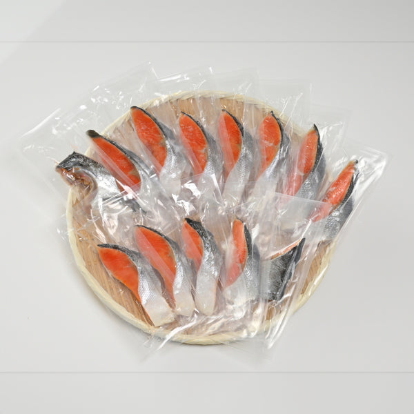 【お歳暮熨斗】低温熟成　塩紅鮭　半身姿切身（個別包装）
