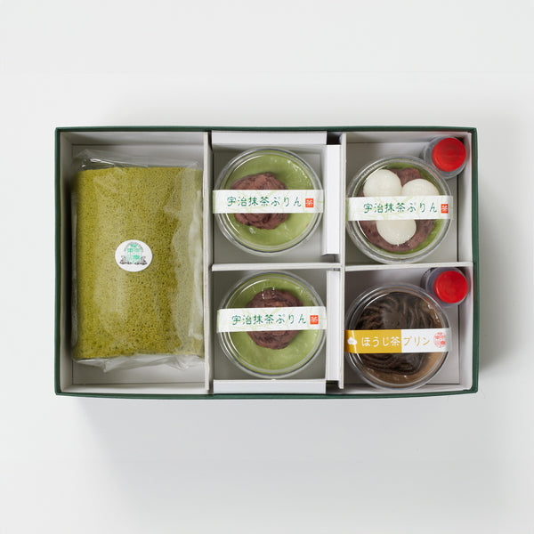 【お歳暮熨斗】京都・東山茶寮　宇治抹茶ロールケーキと宇治茶プリン３つの風味