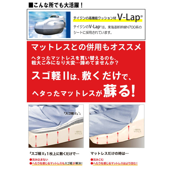 TEIJIN 帝人 軽量コンパクト敷布団 スゴ軽2【シングル】