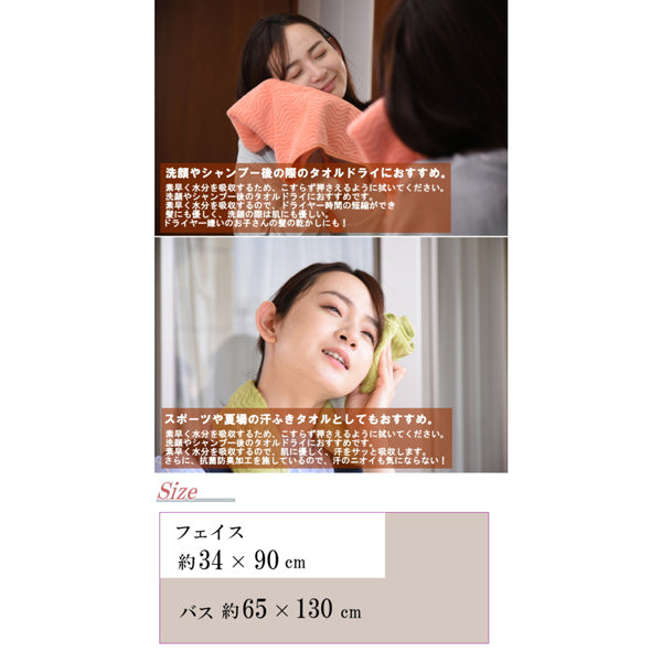 TEIJIN 帝人 極ふわ フェイスタオル(3カラー/各2枚)【計6枚/アース】