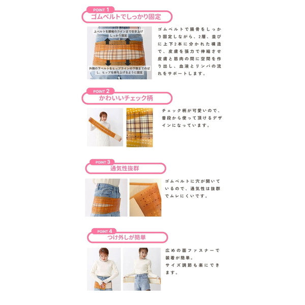 辻希美 プロデュース 骨盤バンド カーブルベルト プロテクト【M-L】