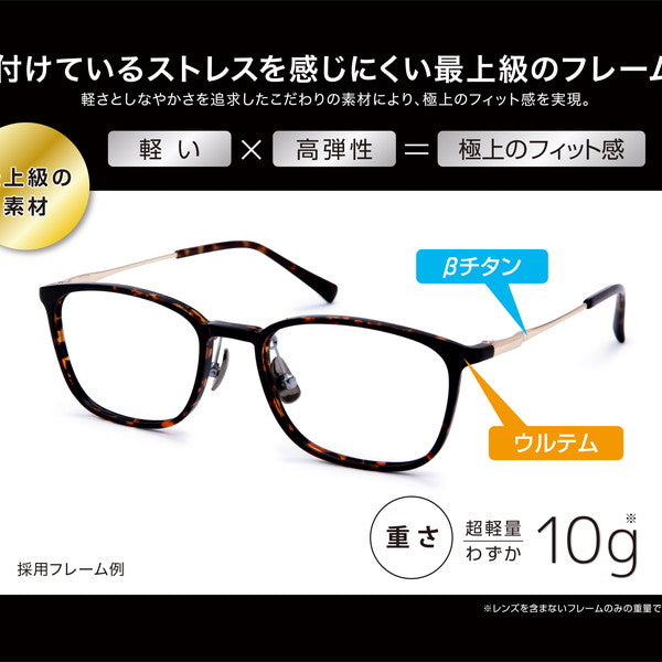 ミエルPro［累進多焦点シニアグラス］UW001-TO(ベッコウ)