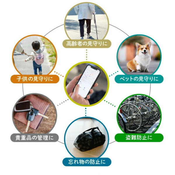 紛失防止スマートタグ DIGL 【単品／ブラック】