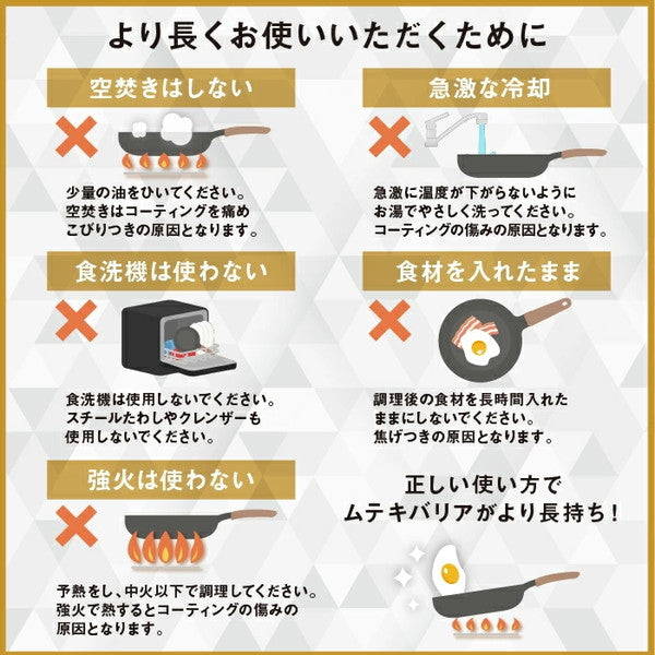 ムテキバリアフライパン　2種セット（20cm･24cm）