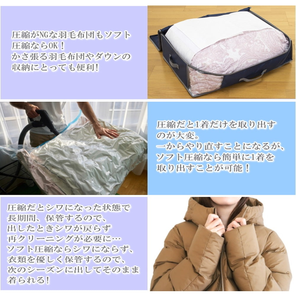 TEIJIN 乾っとデオケースLight【深型サイズ】（2個セット）ネイビー