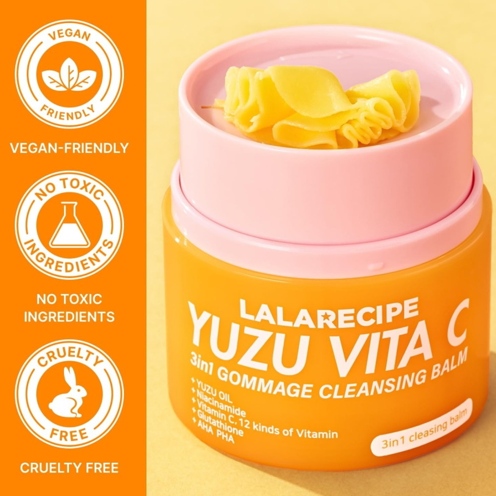 LALARECIPE ゆずビタC 3in1 ゴマージュクレンジングバーム 50ml