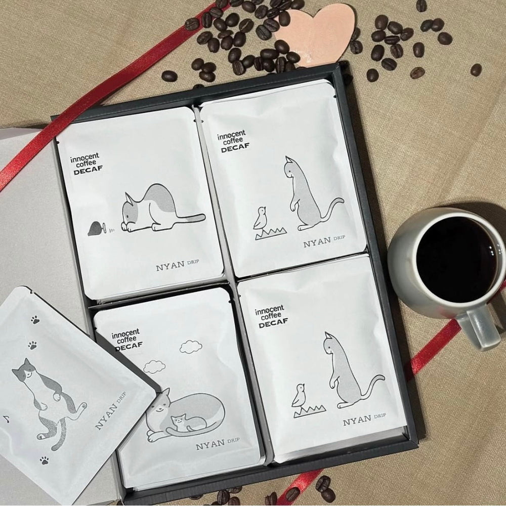 【ギフトカード】デカフェ専門イノセントコーヒー　NYAN coffeeドリップバッグセット（猫10Pセット）