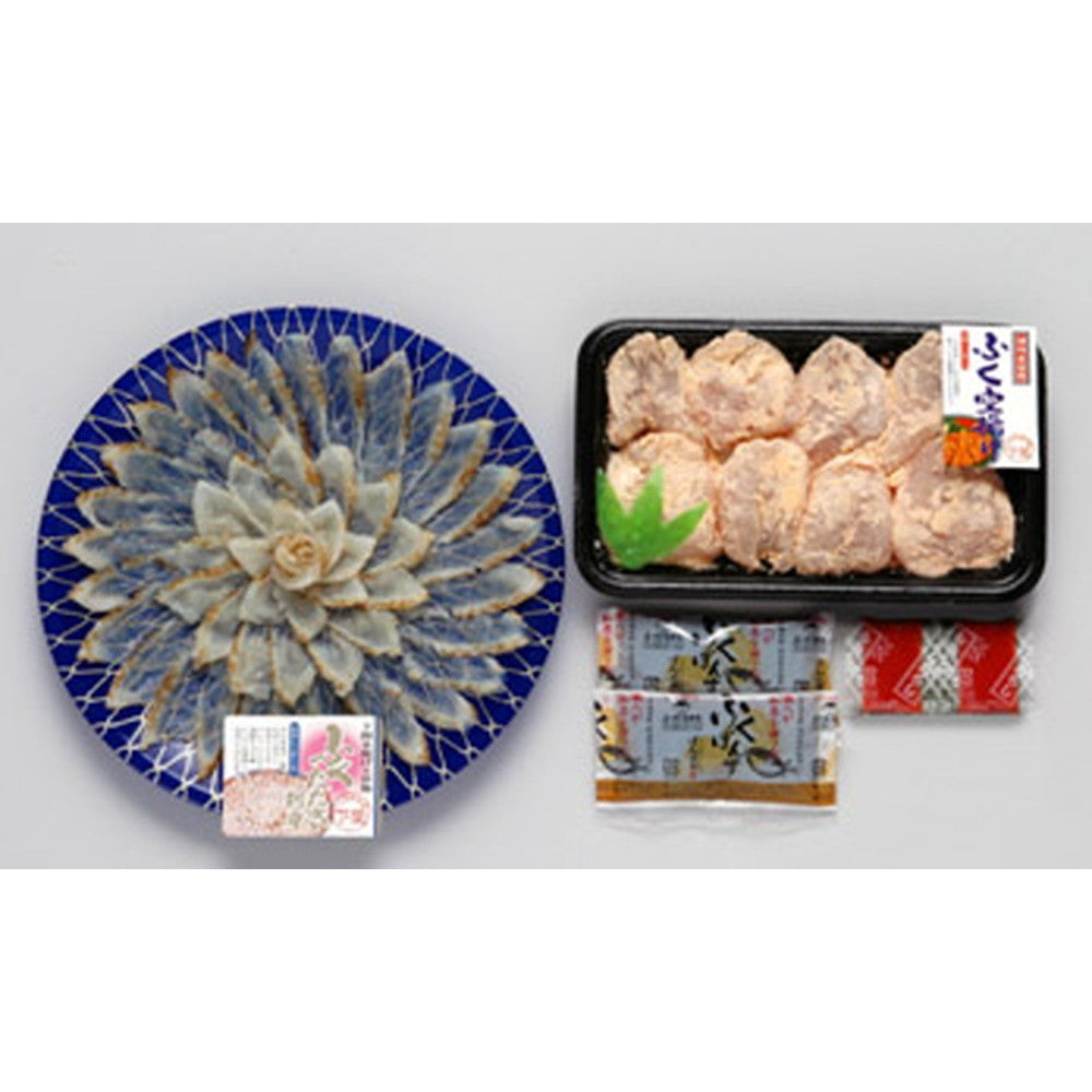 福岡　「ふく太郎本部」　ふく炙り刺身とふくから揚げ