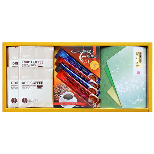 AGF・UCCコーヒー・ドリップ緑茶 Aセット