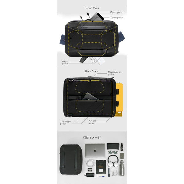 NIID × SACS BARコラボ 3way ビジネスバッグ
