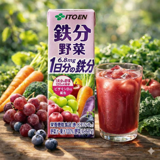 伊藤園鉄分野菜１日分の鉄分パック200ml×24本×4ケース(96本)