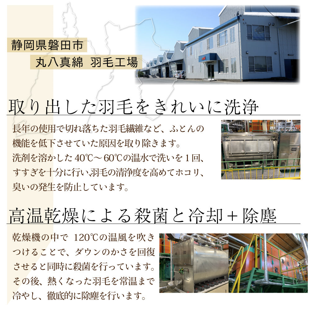 丸八真綿　ミライクルダウン羽毛掛布団80% 防ダニ加工　シングル ピンク