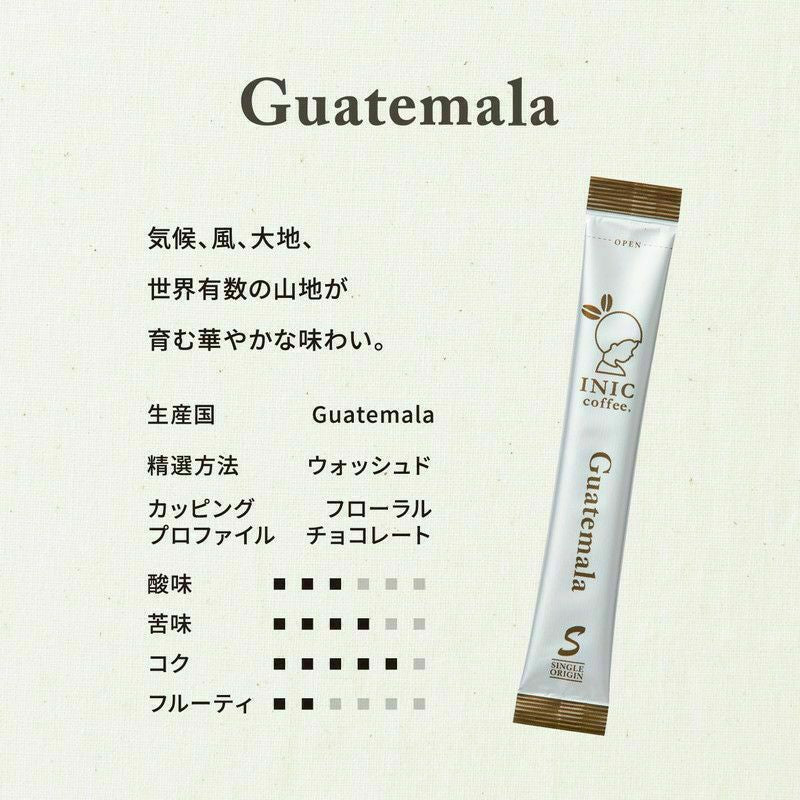 【ギフトカード】INIC coffee　ドリップドコーヒーパウダー　ビーンズアロマ　3本入り６種アソートギフト