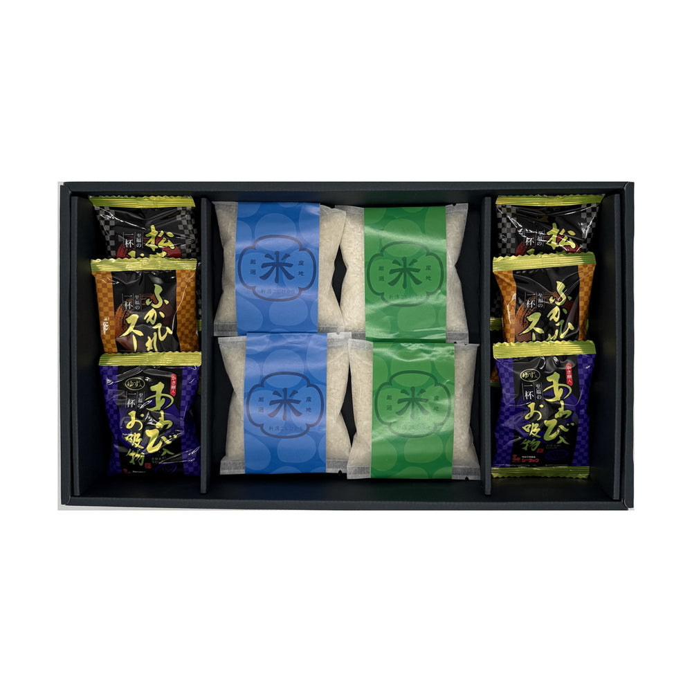 新潟米食べくらべ・お吸物ギフトセット（米4合・お吸い物）
