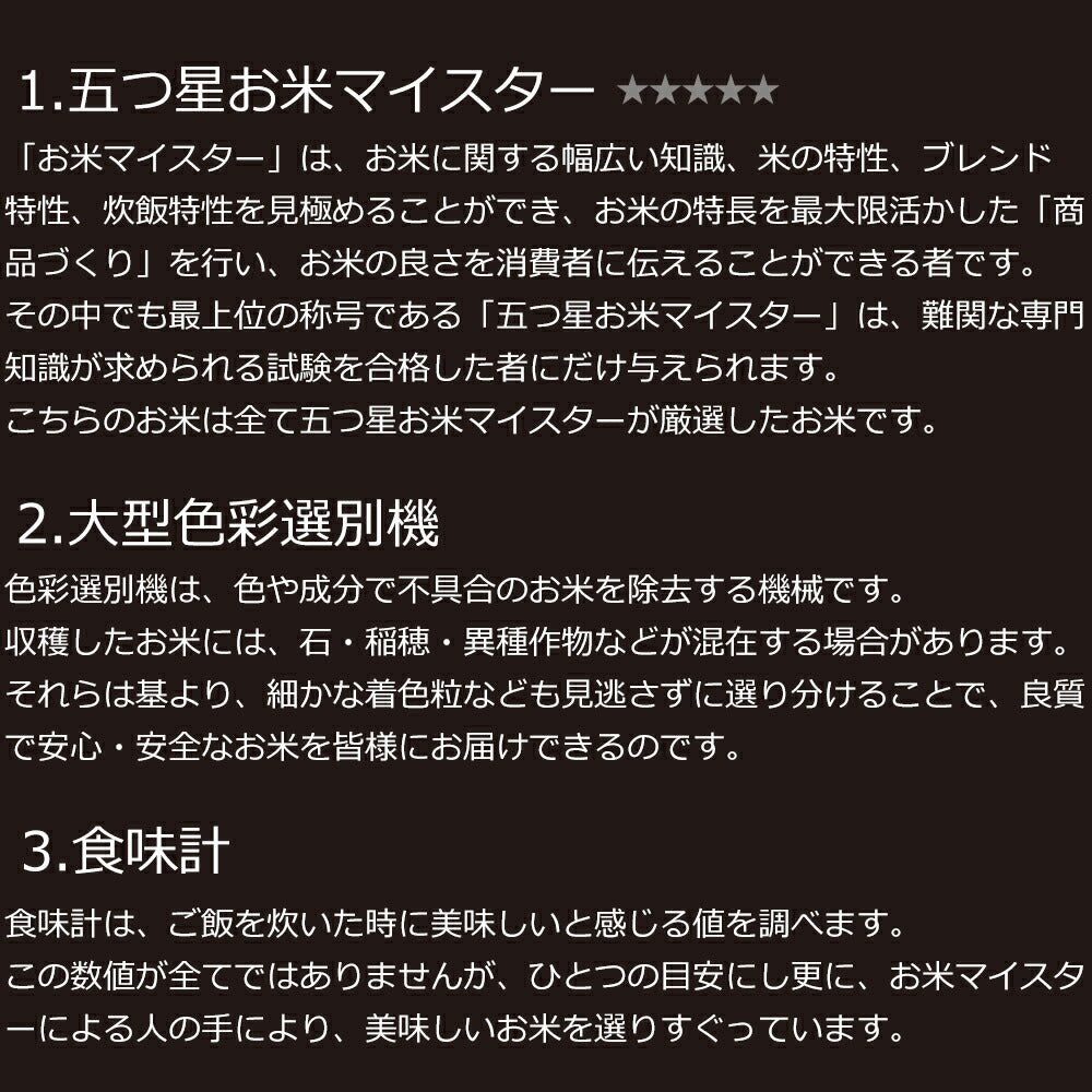 五つ星マイスター厳選・新潟こしひかり味わいギフト（6合）