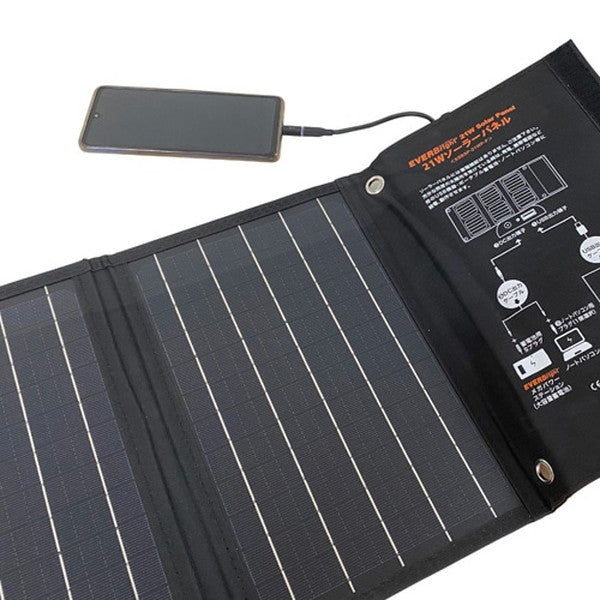 EVERBright メガパワーステーションワンボックスセット(大容量ポータブル電源/ソーラーパネル)
