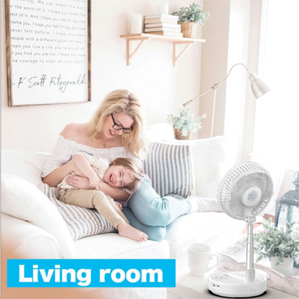 EXELUX コードレス静音サーキュレーター扇風機　ホワイト　25cm　PAN-EC10-WH