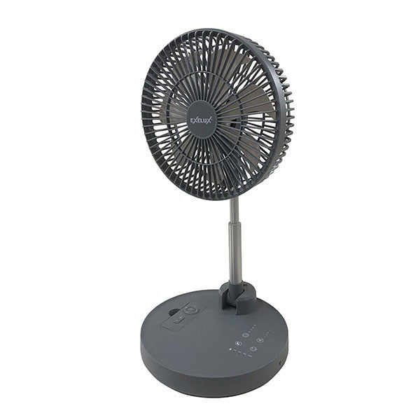 EXELUX コードレス静音サーキュレーター扇風機　グレー 25cm　PAN-EC10-GY