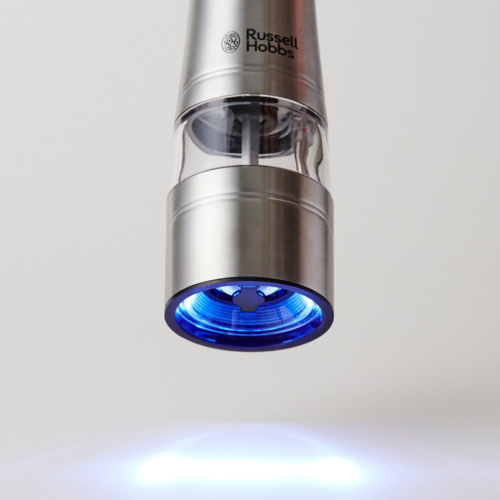 【ギフトカード】Russell Hobbs(ラッセルホブス) 電動ミル ソルト&ペッパー ウッドスタンド セット