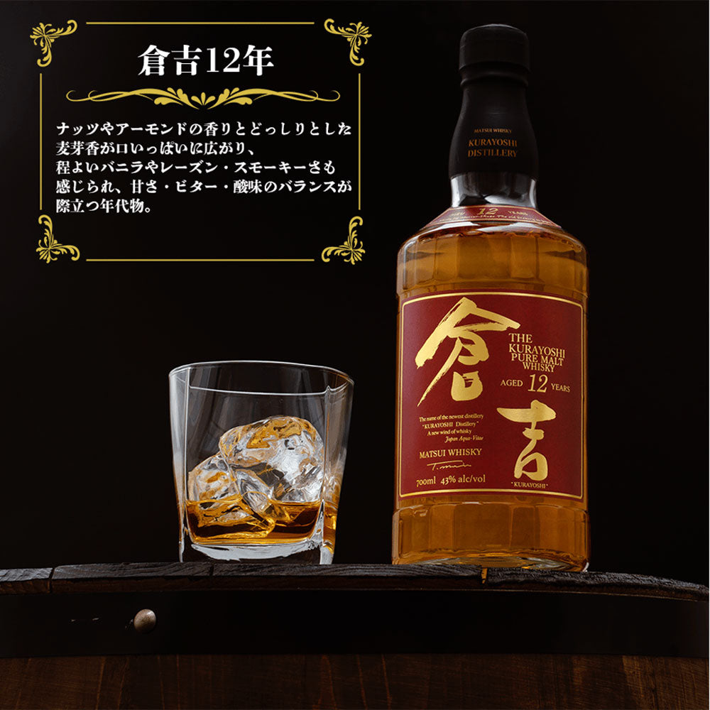 【ギフトカード】明治43年創業 倉吉蒸留所 ピュアモルトウイスキー 倉吉 長期熟成12年 700ml