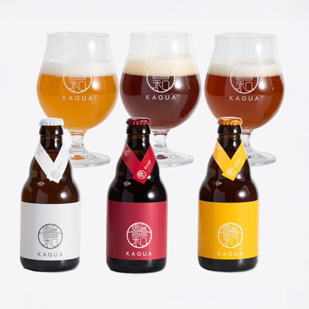 【ギフトカード】山梨発クラフトビール 馨和KAGUA(カグア)3種飲み比べ 6本(Rouge・Blanc・Saison)