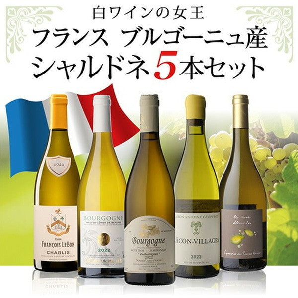 フランス ブルゴーニュ シャルドネ5本セット【常温便】
