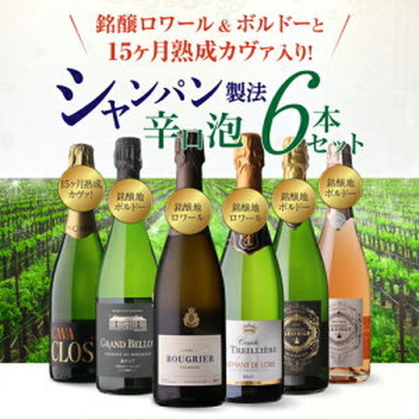 シャンパン製法 辛口泡6本セット【常温便】