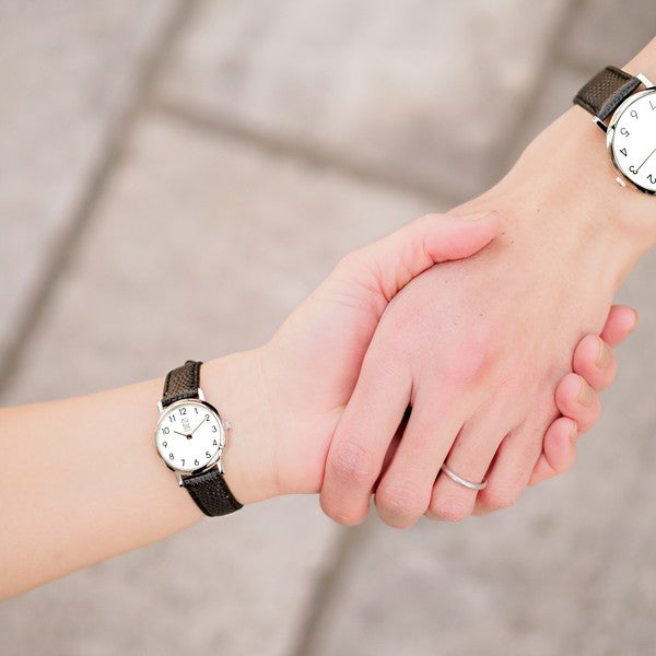 Clio blue リザード型押しレザーレディスウォッチ