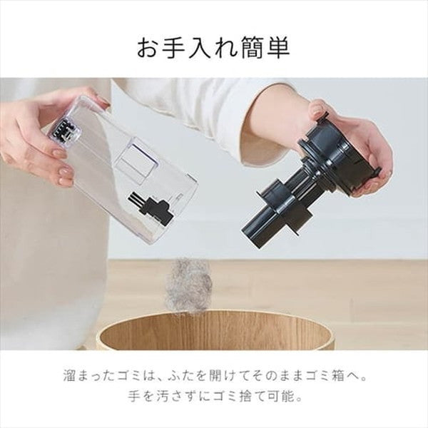 アイリスオーヤマ 掃除機 コードレス サイクロン式 モップ付 置くだけで充電(ブラック)